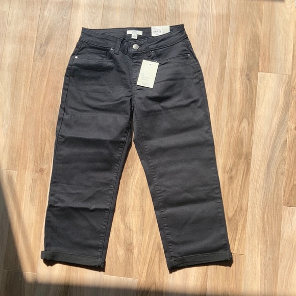 croft & barrow Denim - croft & barrow midrise cuffed black jean Capri size 0